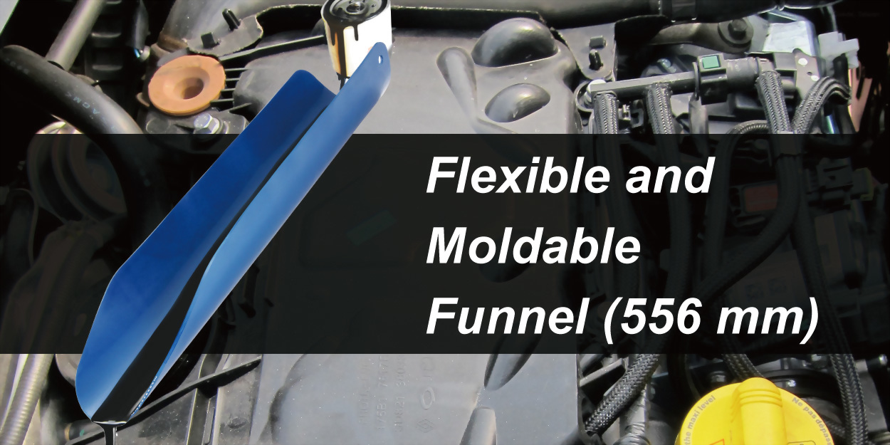 flexible funnel for draining oil