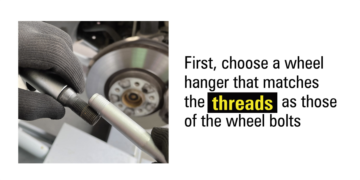 Wheel Hanger Set Holds Wheels During Mounting