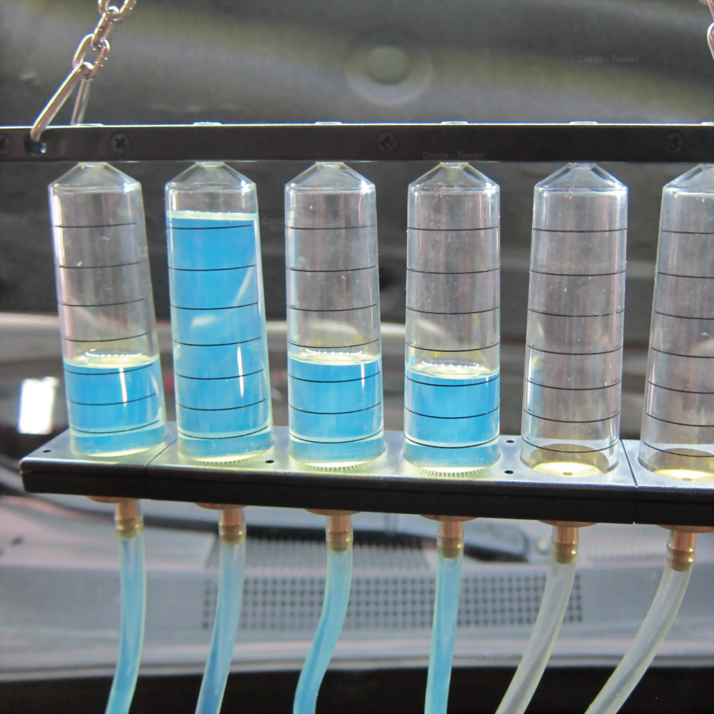 Direct measurement of return flow of the injector