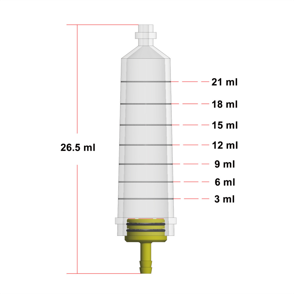 Measurement of return flow using external flow meter
