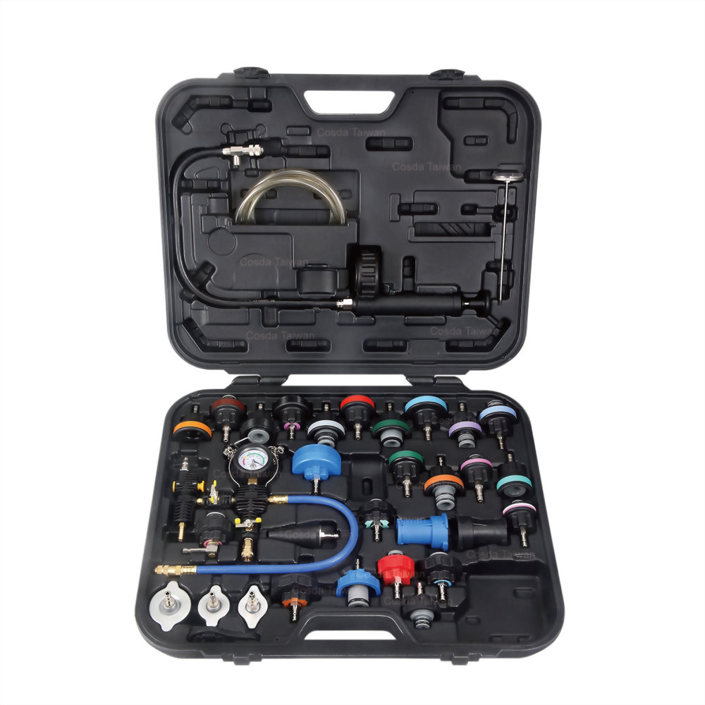Cooling System Leakage Tester and Vacuum-Type Coolant Refilling Kit (35 pcs)