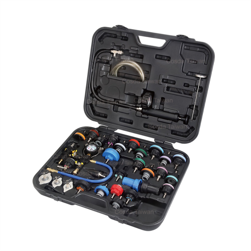Cooling System Leakage Tester and Vacuum-Type Coolant Refilling Kit (35 pcs)