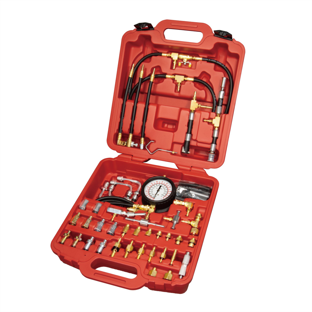 100 PSI Fuel Injection Pressure Tester Kit - Gasoline System Diagnostic Tool (CarBole)