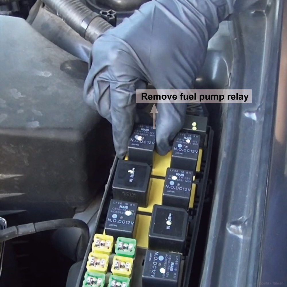 Before testing the compression remove relay
