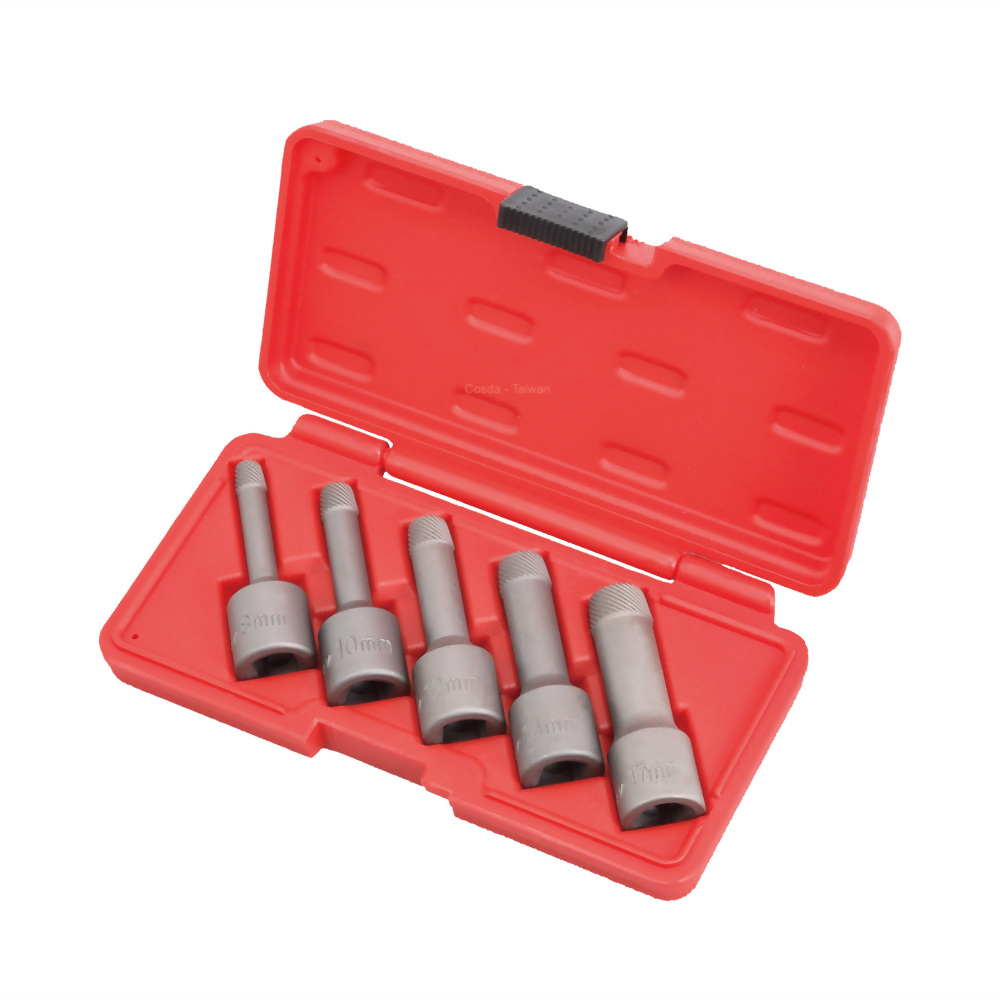 Damaged Screw Extractor 5pcs Double Side Drill Bits Out Remover Bolt Stud Tool