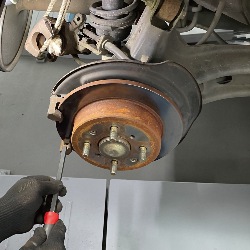 rust build up on the abutments of the brake caliper brackets  caliper edges rust build up on the abutments of the brake caliper brackets  caliper edges