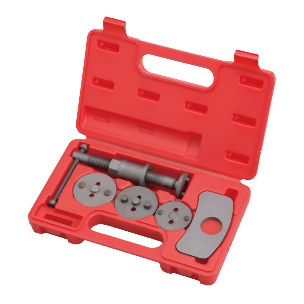Reverse threaded brake caliper piston wind back tool