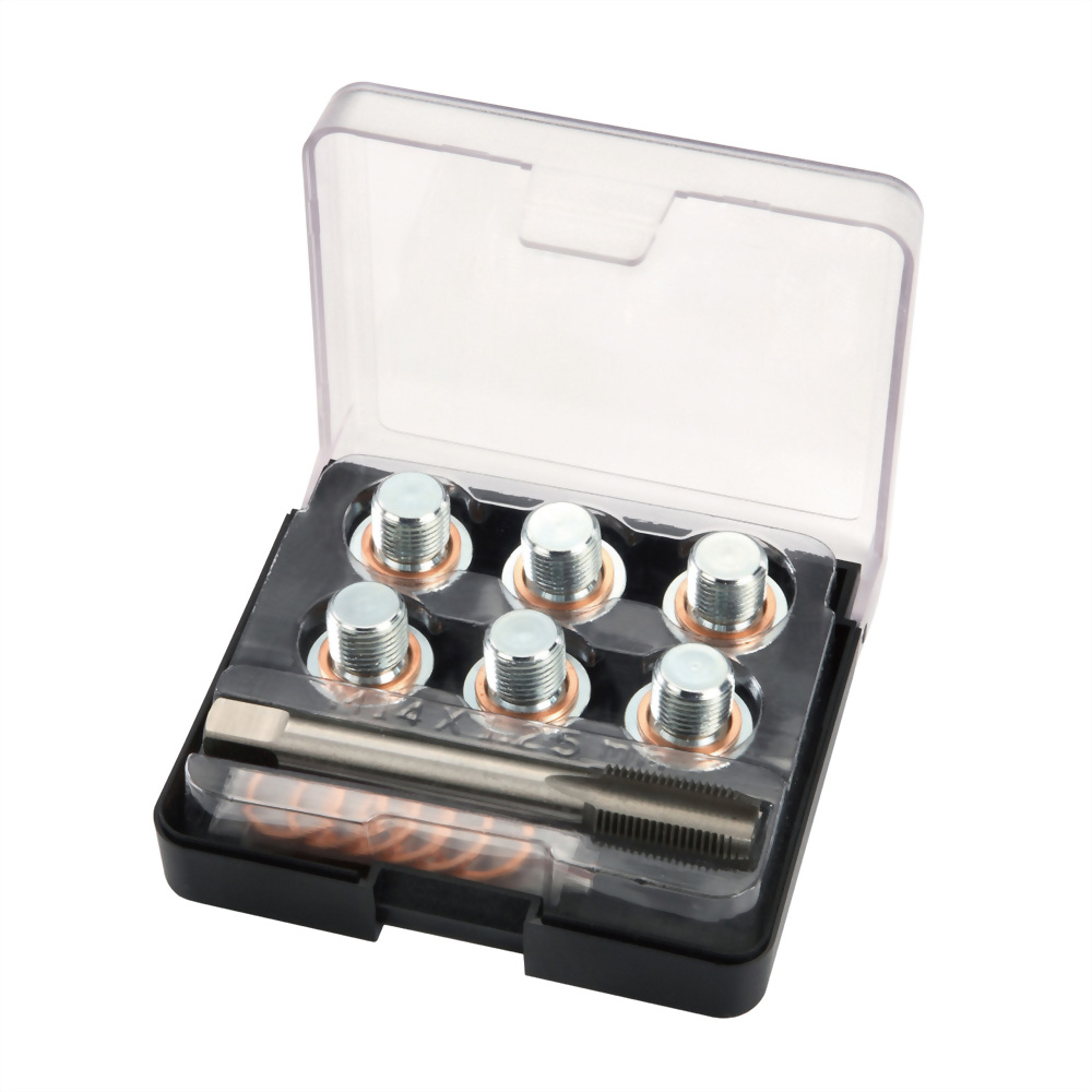 damaged oil drain plug M14 1.25 re-threading tool