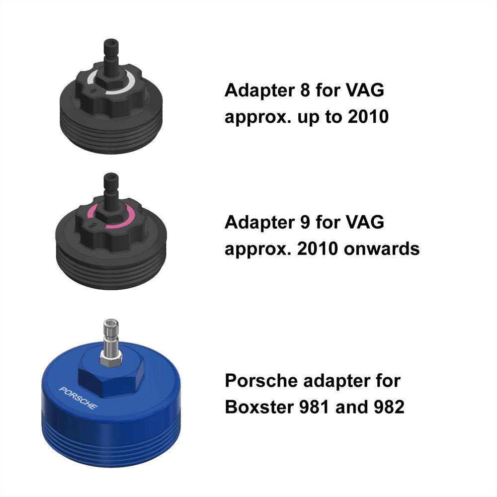 Radiator Coolant Vacuum Refill Kit for Audi, Porsche, SEAT, Škoda, and Volkswagen