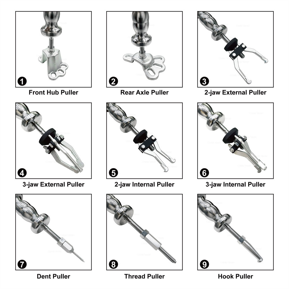 5/8" - 18 thread slide hammer 1/2-ton trucks with flange-type axles deep axle seal hook