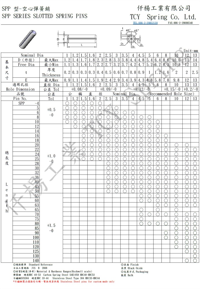 Springs Sales SPP-Pin (Insert-Pin) 2