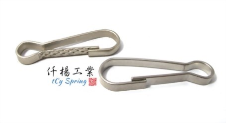 Special shape flat line spring-SUS316 key ring