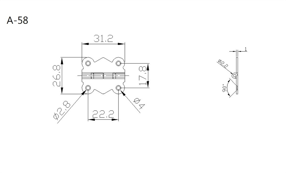 Jewelry Box Small Hinge