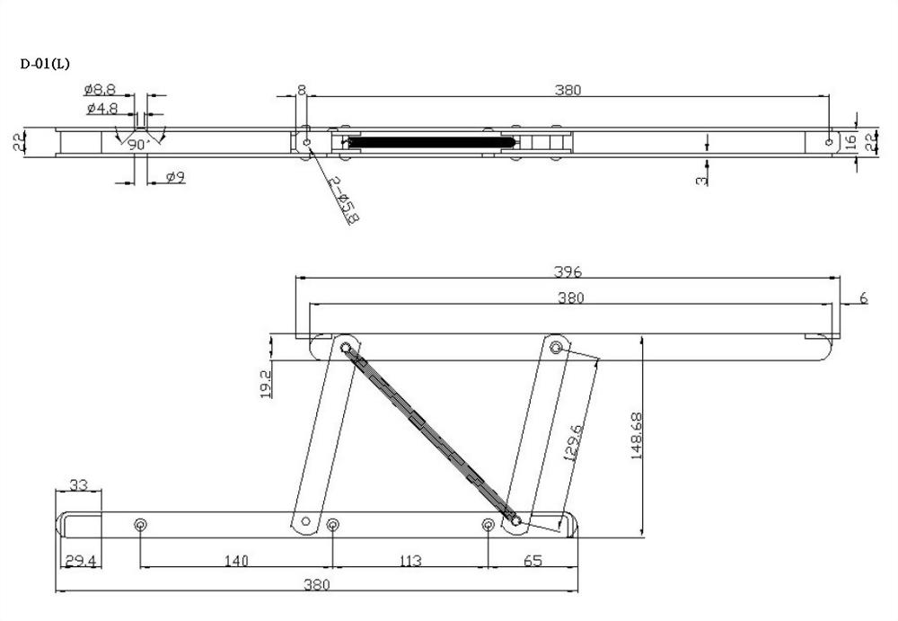 咖啡桌伸降五金