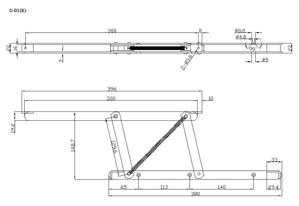 咖啡桌伸降五金