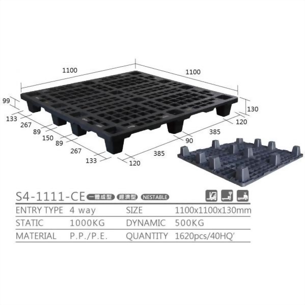 export pallet, recycled plastic pallet, one way pallet