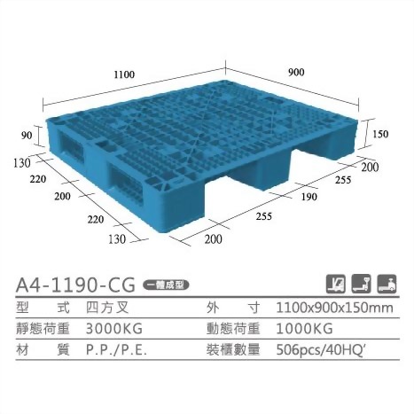 A4-1190-CG單面型棧板 A4-1190-CG單面型棧板