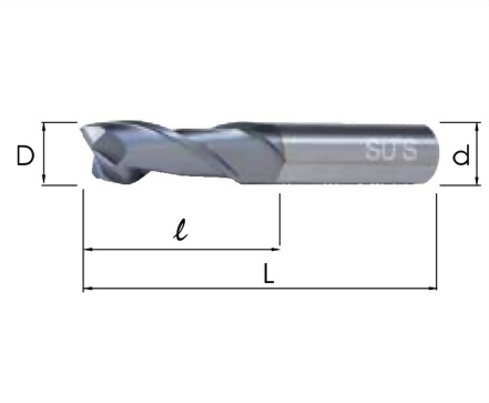 EM-4145-高鈷端銑刀 覆TiCN標準2刃型