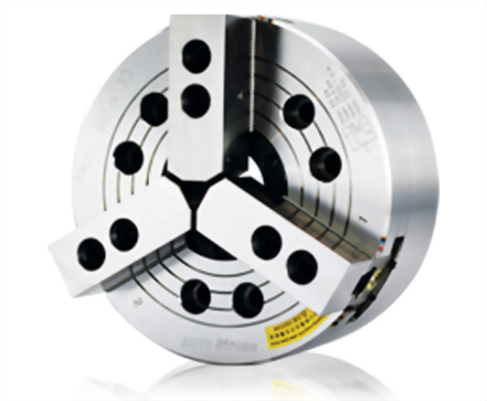 N-200A三爪中空油壓夾頭（含連接板）