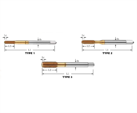 TiN擠壓絲攻TiN Coated Forming Taps - FT-82314