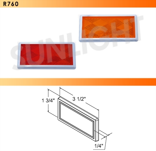 Rectangular Quick-Mount Reflector W/Chrome Bezel