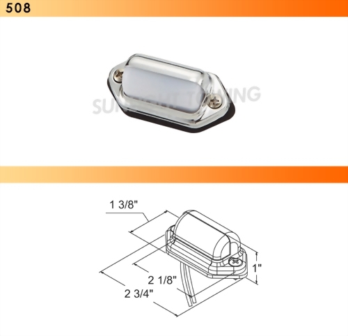 Chrome License Plate Light