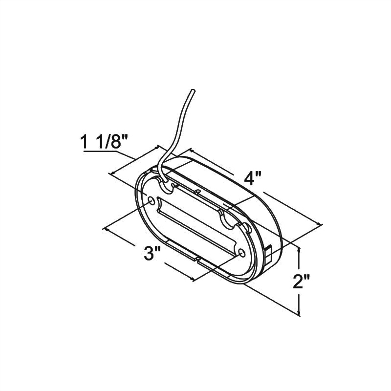 Oblong Clearance Marker Light