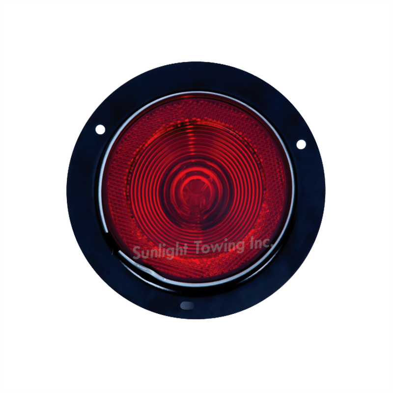 Black Metal Flush-Mount S/T/T Light W/Reflex