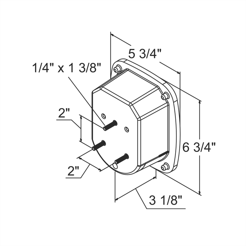 Universal Stud-Mount Combo Tail Light