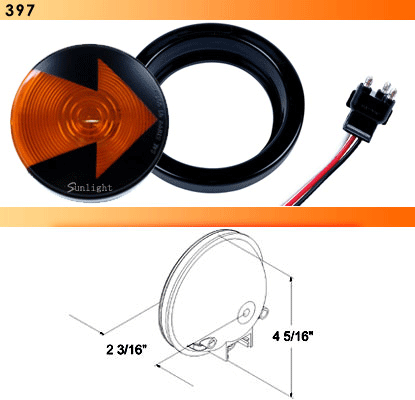 Mid-Trailer Warning Signal Light