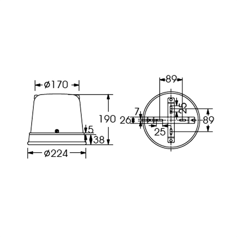 LED Revolving Strobe Beacon Light