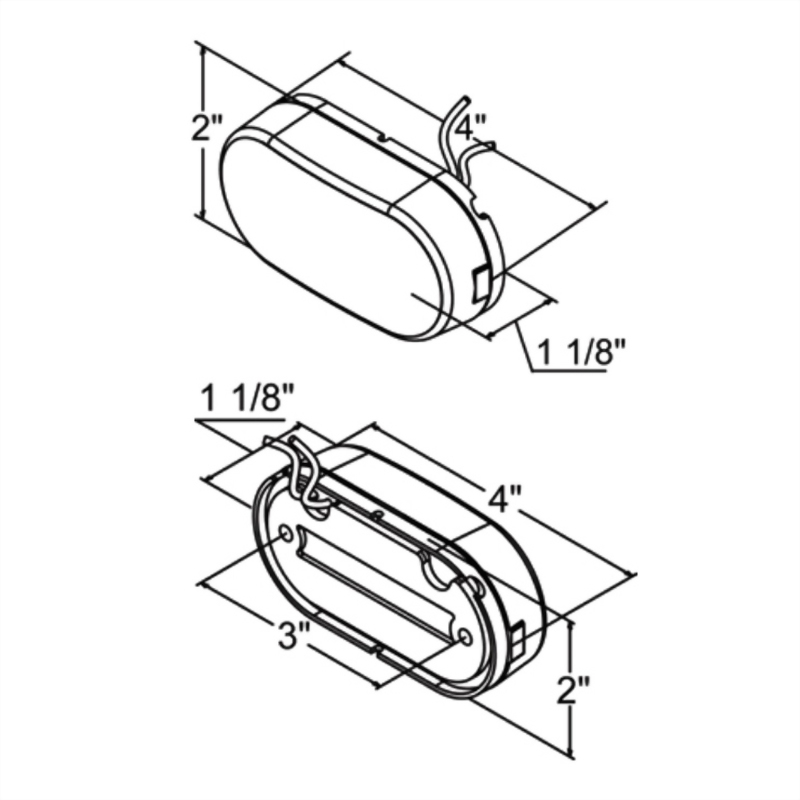 LED Clearance Marker Light - 4 Diodes