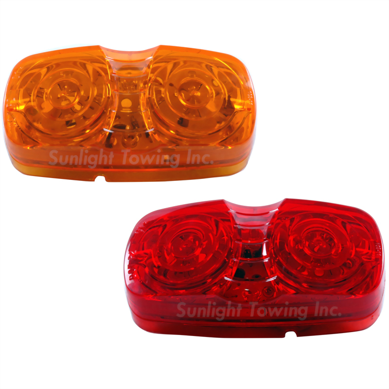 LED Double Bulls Eye Clearance Marker Light - 6 Diodes