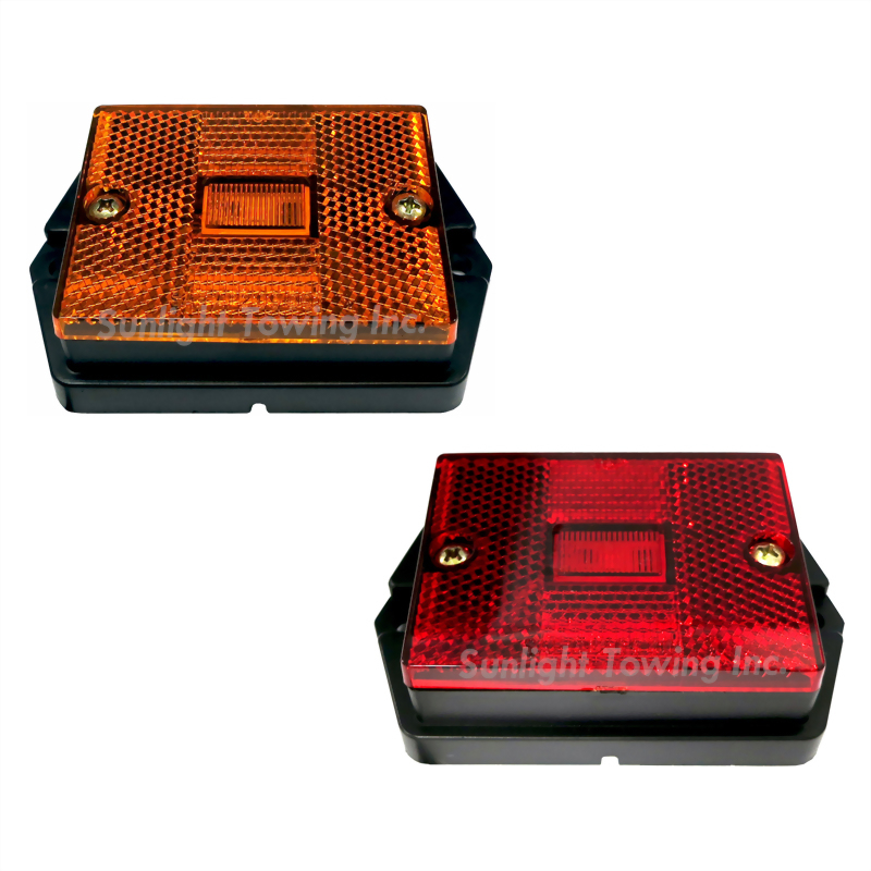 LED Rectangular Clearance Marker Light W/Reflex Lens - Single Diode