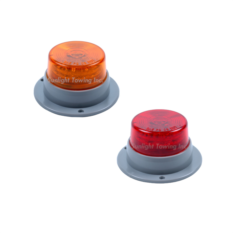 Maxxima M34260RCL Red 2 Round LED Clear Lens Clearance Marker Light, Marker Lights - Canada
