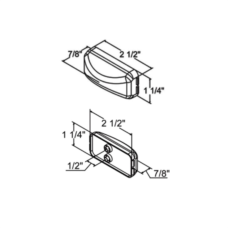 LED Rectangular Sealed Clearance Marker Light - Single Diode