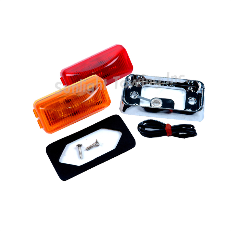 LED Rectangular Sealed Clearance Marker Light - 3 Diodes, PC Rated
