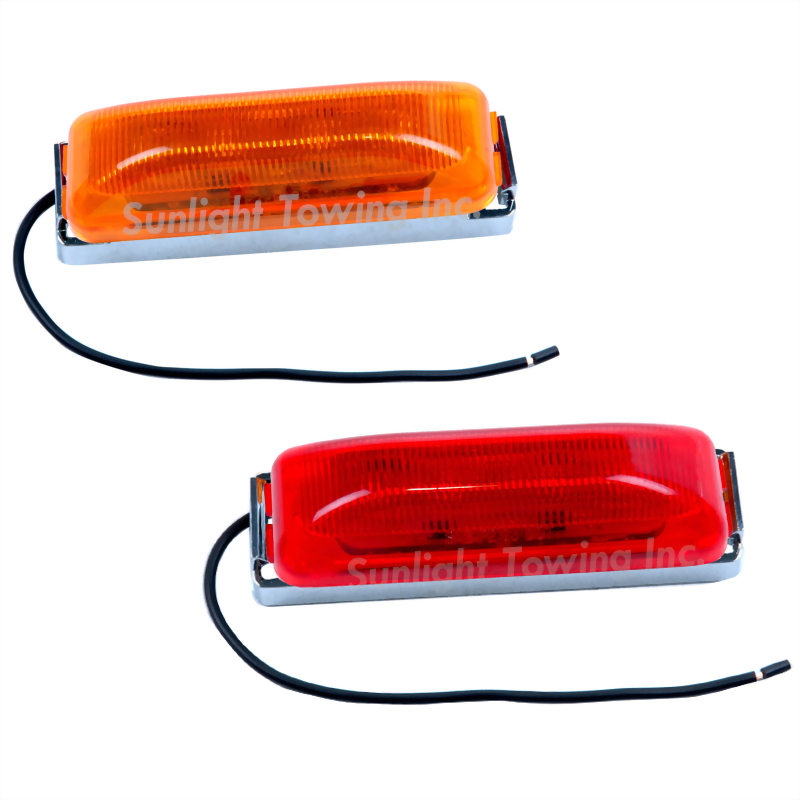 LED Rectangular Sealed Clearance Marker Light - 4 Diodes, PC Rated