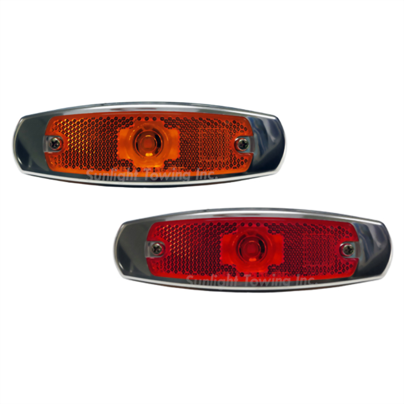 LED Low Profile Clearance Marker Light W/Stainless Steel Bezel - Single Diode