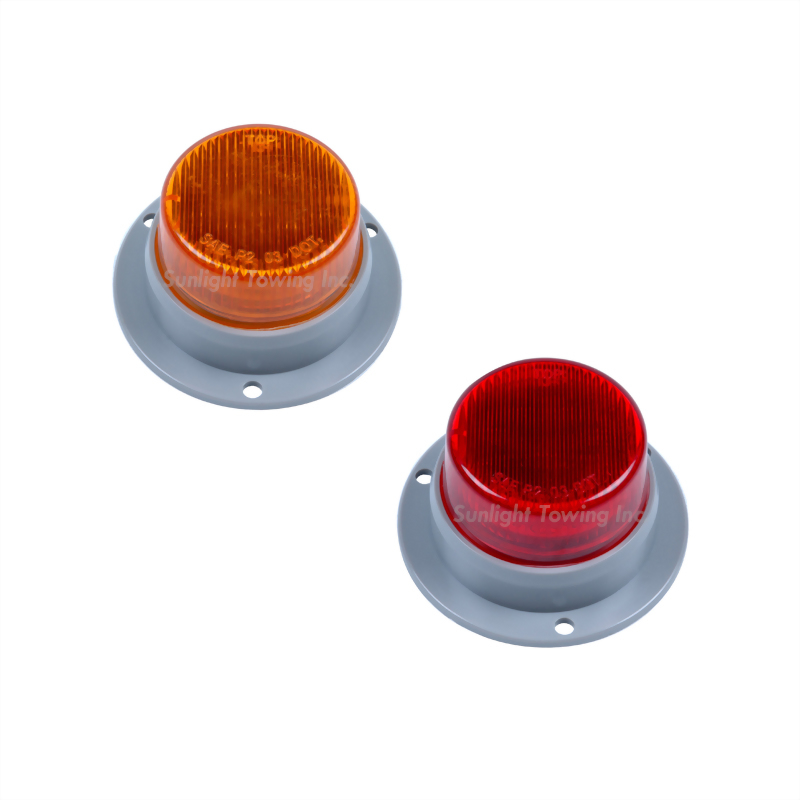 thumbnail image 2 of 10-Pack 2" Round LED Side Marker Lights – 9 LED, Red Lens, Sealed Clearance Lights 2 of 5