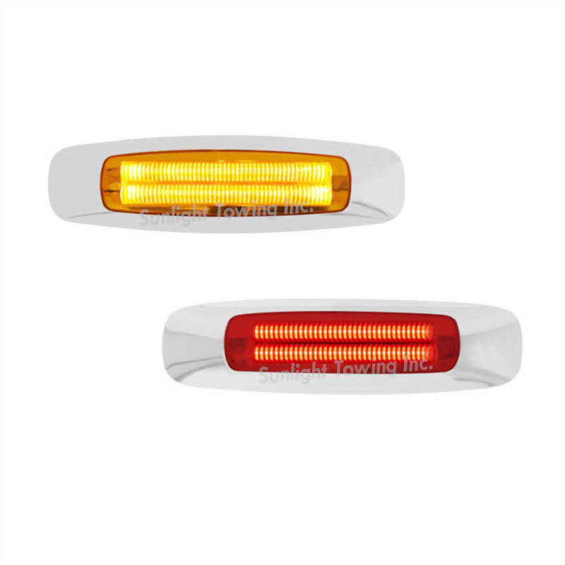 LED Clearance Marker Light W/Chrome Bezel - 4 Diodes