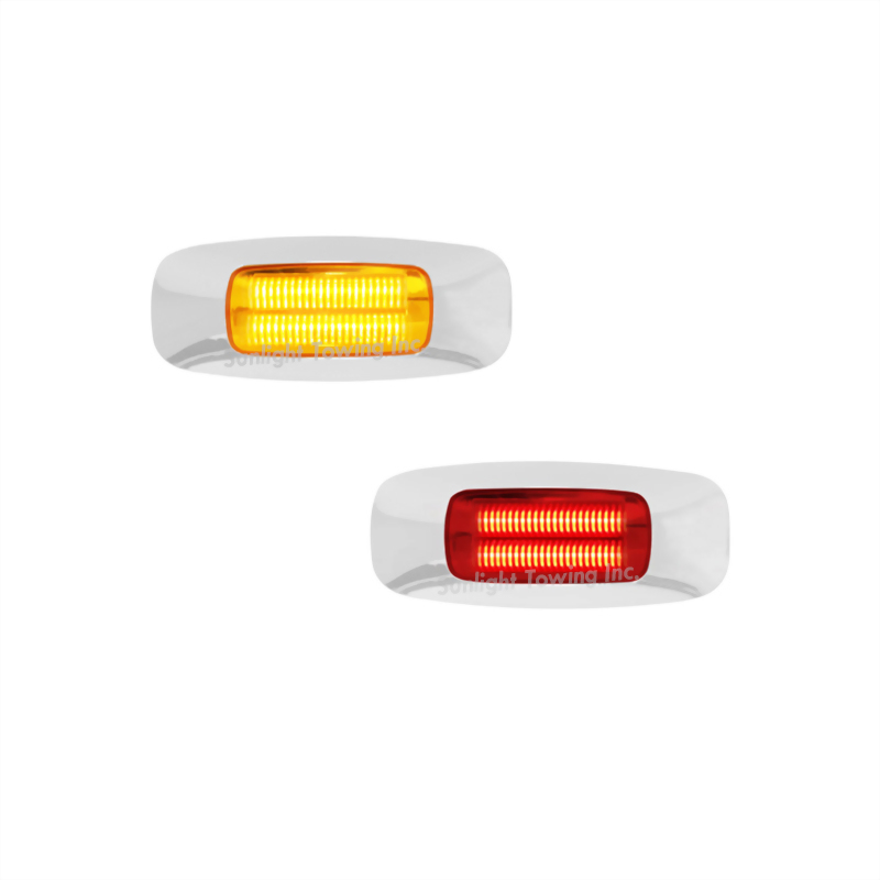LED Clearance Marker Light W/Chrome Bezel - 4 Diodes