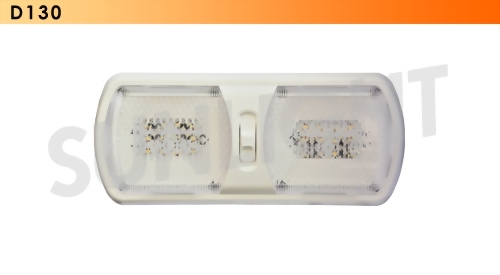 Double LED RV Ceiling Light - 24 Diodes