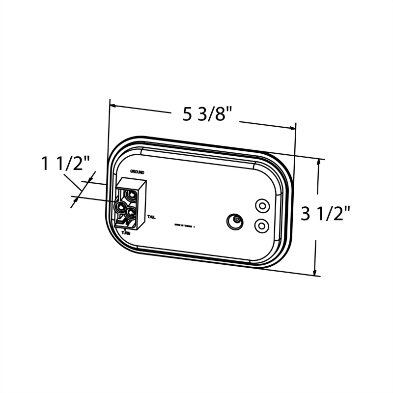 LED Rectangular Sealed S/T/T Light - 10 Diodes