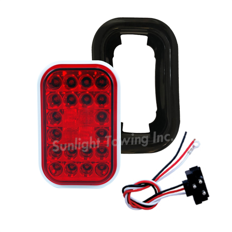 LED Rectangular Sealed S/T/T Light - 24 Diodes