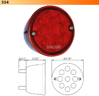 LED Stud-mount S/T/T Light - 9 Diodes