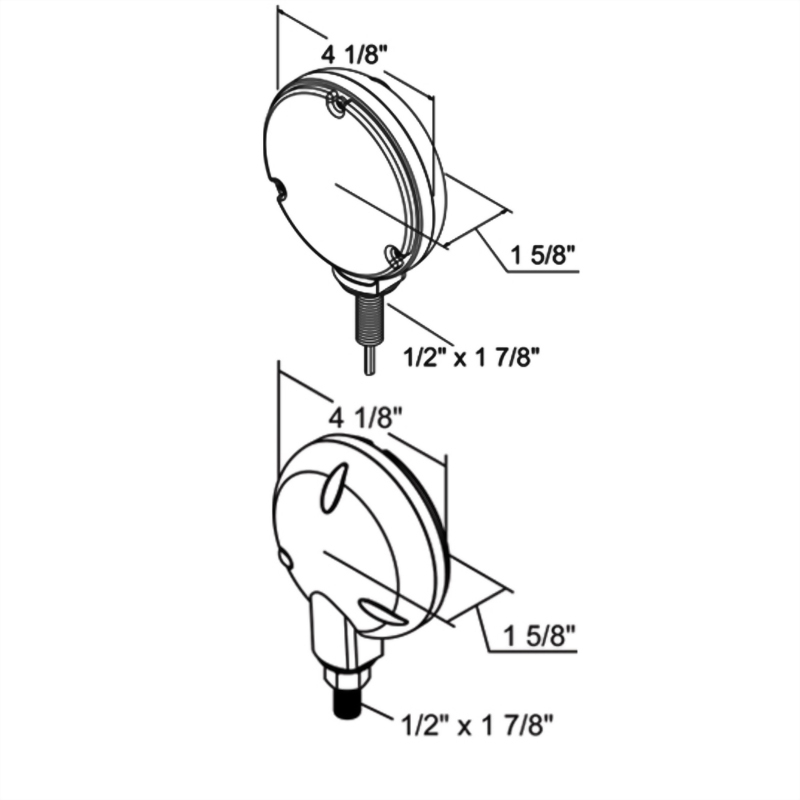 LED Single-Face Round Turn & Park Light - 24 Diodes