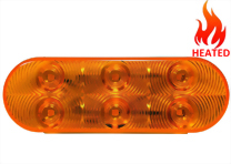 LED Heated 6" Oval Turn Signal Light - 6 Diodes