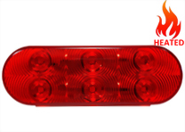 LED Heated 6" Oval S/T/T Light - 6 Diodes