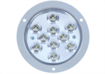 LED 4" Round Sealed Back-Up light W/Flange - 10 Diodes